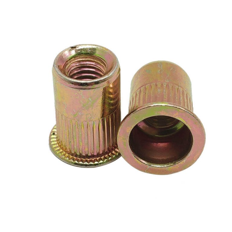 Technical Knowledge 3 Zinc plating - yellow color countersunk head knurled body rivet nut