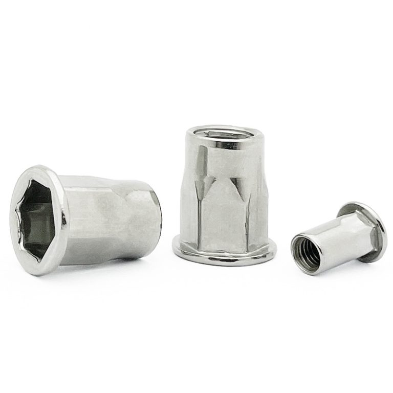 stainless steel flat head inner hex body rivet nut