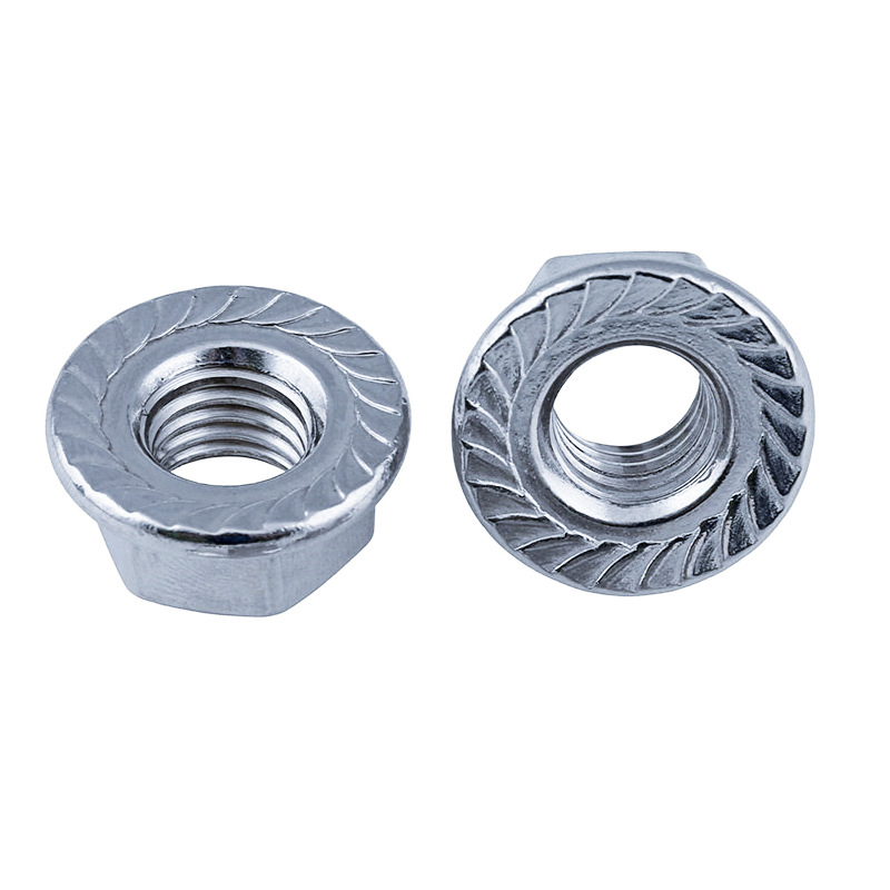 50 Pack 5/16-18 Serrated Large Flange Hex Lock Nuts – Spin / Wiz Nuts, Zinc Plated