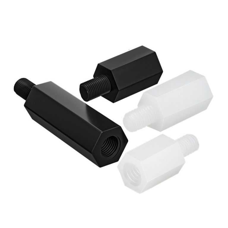 black and white Plastic Hex Standoff